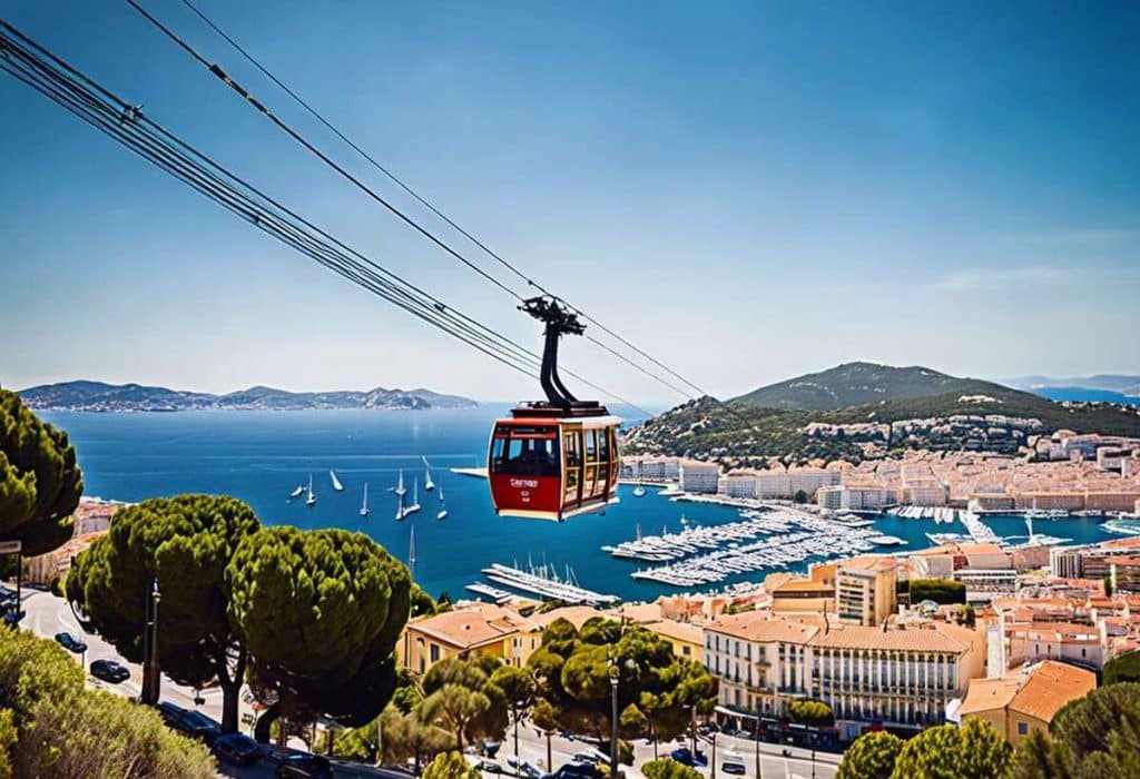 Téléphériques et points de vue : admirer Toulon depuis les hauteurs