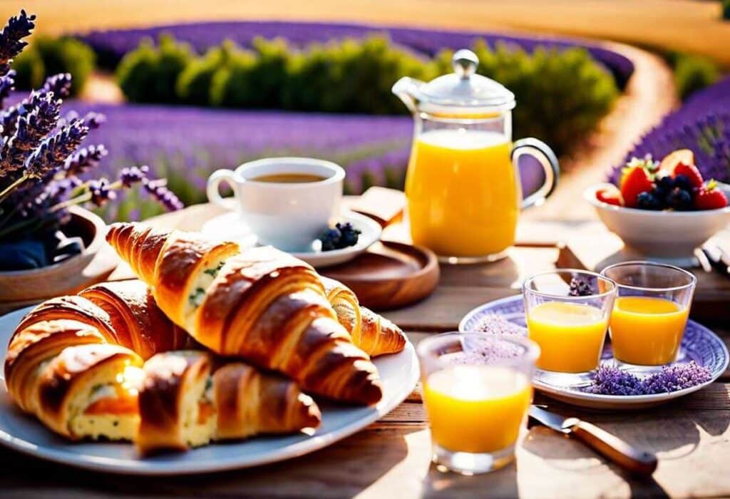 Petit-déjeuner provençal : composants d'un matin parfait en terrasse