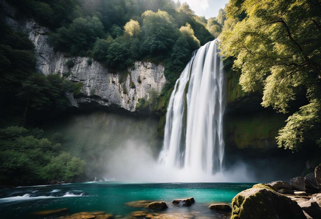 Un émerveillement pour les yeux : la beauté saisissante de la cascade